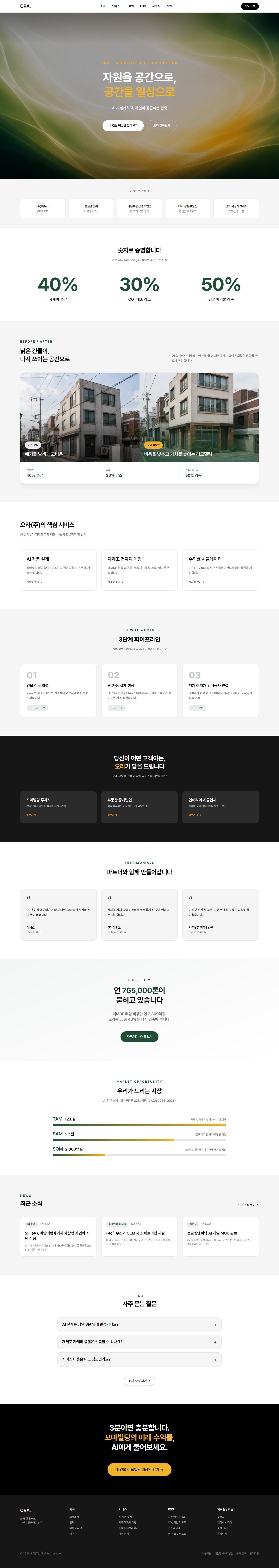 오라 ORA 데스크톱 화면